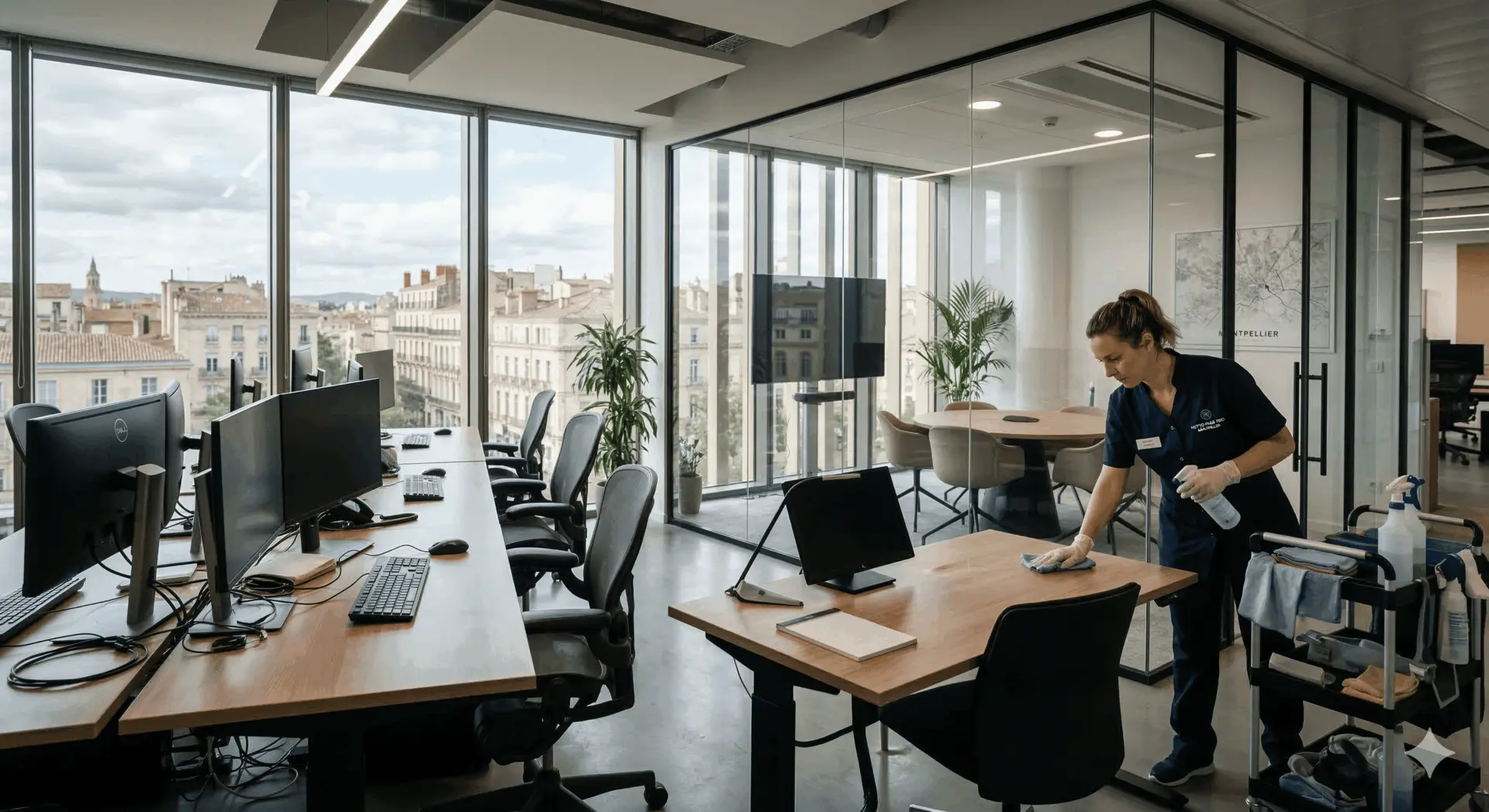 Nettoyage de bureaux professionnels à Montpellier